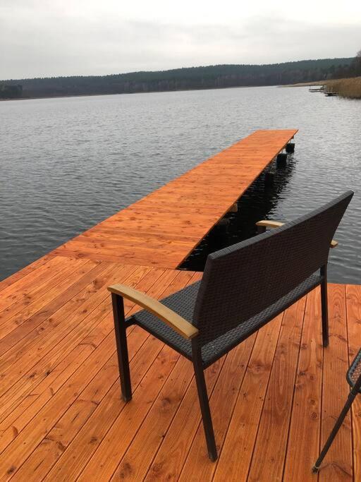 Haus Wilma Gruene Idylle Im Wald Direkt Am See Wendisch Rietz Bagian luar foto